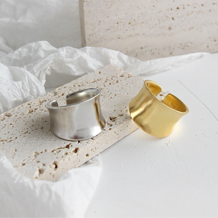 Geometric Wide Finger Ring